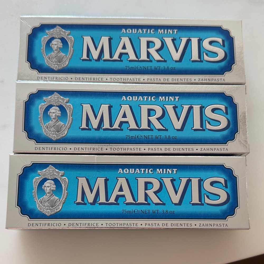 BRAND NEW 3 Full Size Marvis Aquatic Mint Toothpastes